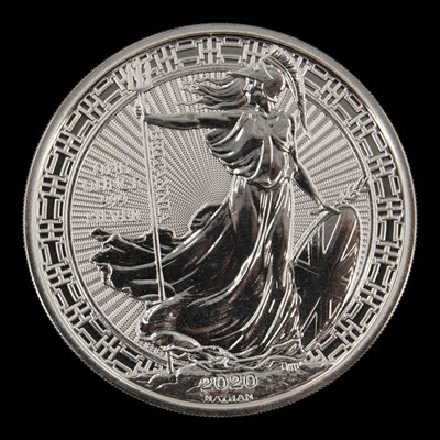 Lot 523 - A UK 2020 Britannia 1oz fine silver bullion coin