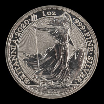 Lot 524 - A UK 2020 Britannia 1oz fine silver bullion coin