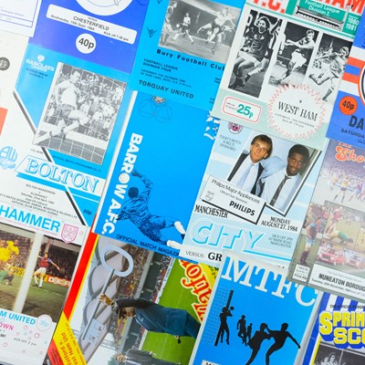 Lot 702 - A group of 1980s football programmes,...