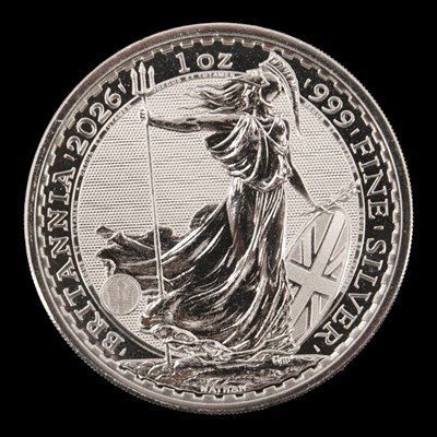 Lot 533 - A UK 2026 Britannia 1oz fine silver bullion coin