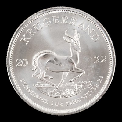 Lot 540 - A South Africa 2022 1oz Krugerrand fine silver...