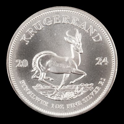 Lot 542 - A South Africa 2024 1oz Krugerrand fine silver...