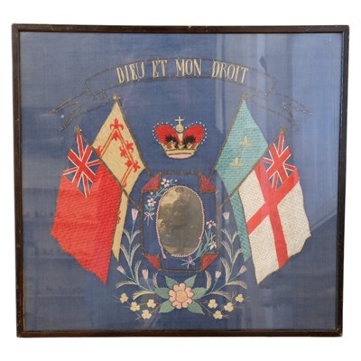 Lot 245 - A Great War period embroidered patriotic...