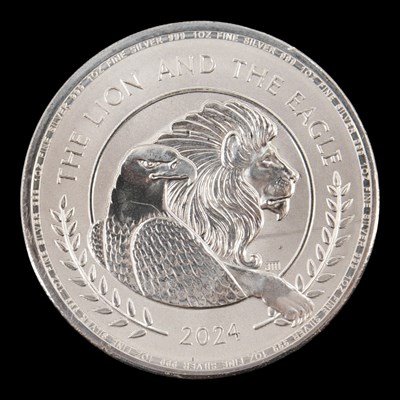 Lot 568 - A Royal Mint 2024 "Lion and the Eagle" 1oz...