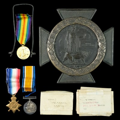 Lot 23 - 1914-15 Star, British War and Victory medals...