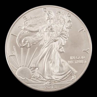 Lot 582 - A USA 2013 "Eagle" 1oz fine silver bullion one...
