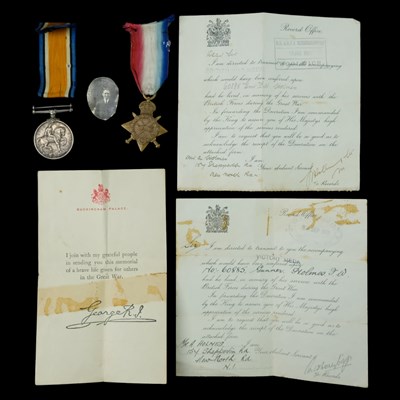 Lot 26 - A British War medal, to 60885 Gunner F W...