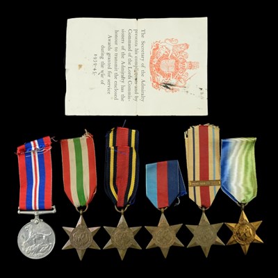 Lot 28 - A Second World War Royal Navy campaign medal...