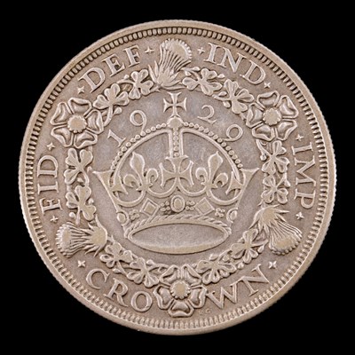 Lot 594 - A George V 1929 silver "wreath" crown coin