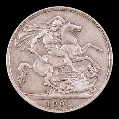 Lot 597 - An Edward VII 1902 silver crown coin