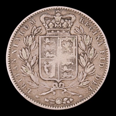 Lot 598 - A Queen Victoria 1845 silver crown coin