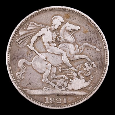 Lot 601 - A George IV 1821 silver crown coin