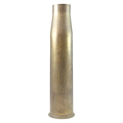 Lot 308 - A 115 mm brass artillery shell case, 72 cm