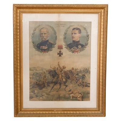 Lot 246 - A Boer War lithograph depicting the Battle of...