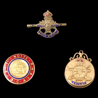 Lot 112 - A Great War period Royal Artillery watch chain...