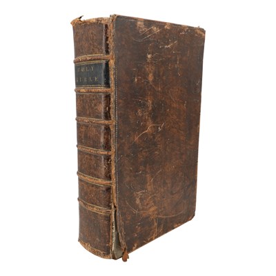 Lot 394 - A George III family Bible, Nuttall et al,...