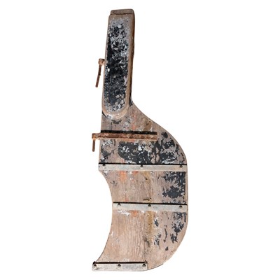 Lot 719A - A painted pine boat's rudder, 122 cm