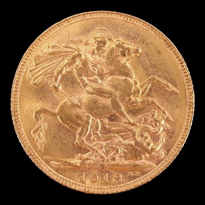 Lot 1205 - A 1918 gold sovereign coin