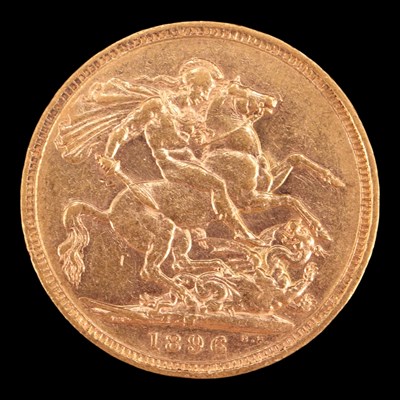 Lot 1206 - An 1896 gold sovereign coin