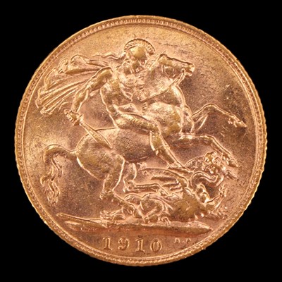 Lot 1207 - A 1910 gold sovereign coin