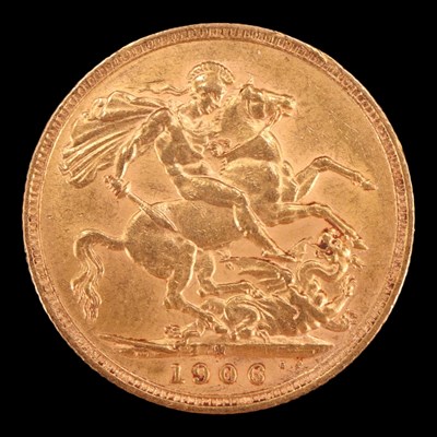 Lot 1208 - A 1906 gold sovereign coin