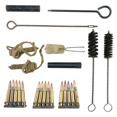 Lot 246 - Rifle and small arms ammunition and tools ,...