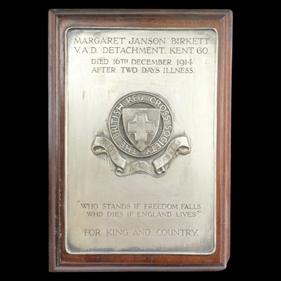 Lot 7 - A Great War British Red Cross Society In...