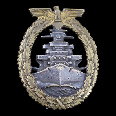 Lot 169 - A German Third Reich High Seas Fleet War Badge,...