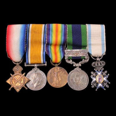 Lot 17 - A Great War and later miniature medal group,...