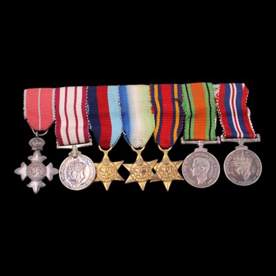 Lot 20 - A Second World War Royal Navy miniature medal...