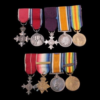 Lot 21 - Three Great War and later miniature medal...