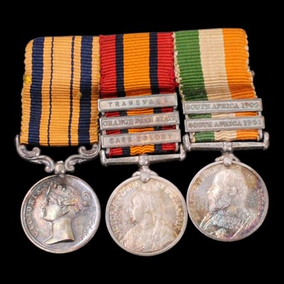 Lot 35 - A Victorian and later miniature medal trio,...