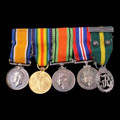 Lot 38 - A Great War and later miniature medal group,...
