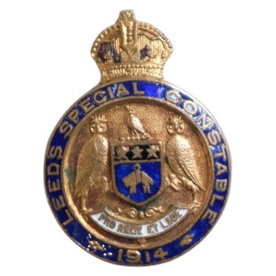 Lot 633 - A Great War Leeds Special Constable enamelled...