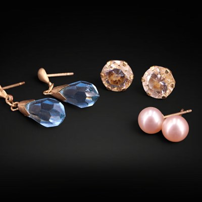 Lot 1287 - Vintage white gemstone, pearl and...