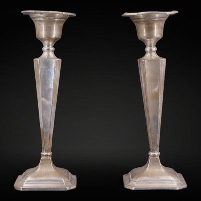 Lot 1103 - A pair of early 20th Century silver...