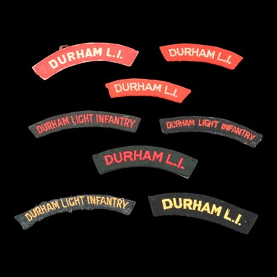 Lot 160 - A group of Durham Light Infantry cloth...
