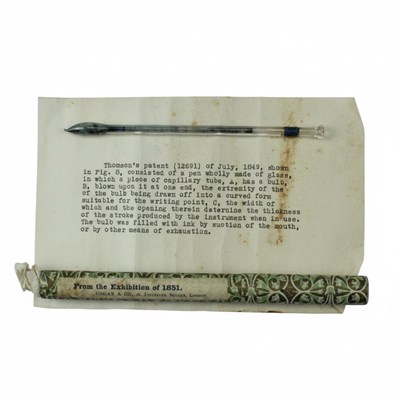 Lot 493 - A Victorian Thomson's Patent blown-glass pen...