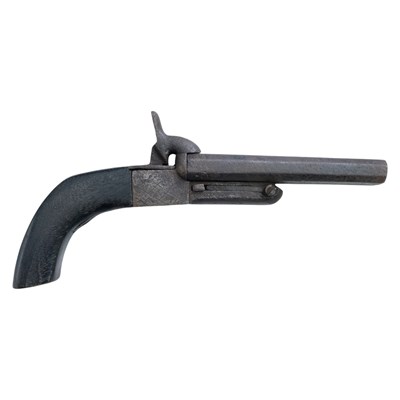 Lot 248 - A double-barrelled pinfire pocket pistol,...