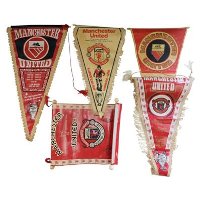 Lot 597 - Five Manchester United Football Club plastic...