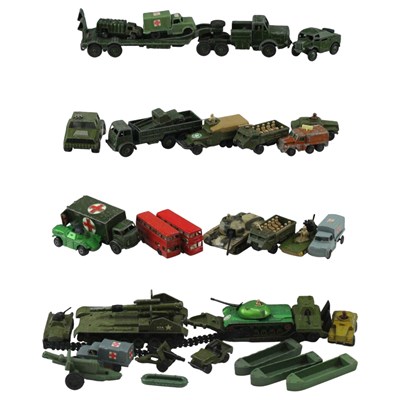 Lot 751 - A group of diecast and composition military...
