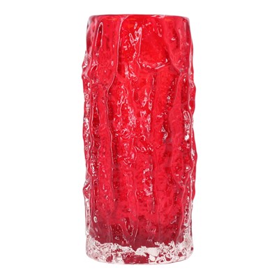 Lot 1080 - A 1960s Geoffrey Baxter Whitefriars red Bark...