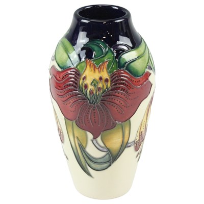 Lot 955 - A boxed Moorcroft "Anna Lily" vase, approx...