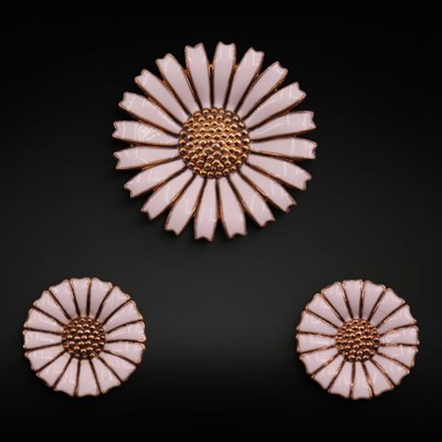 Lot 1213 - A Danish Modernist enamelled gilt-coloured...