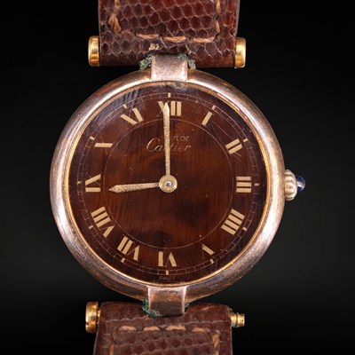 Lot 1351 - A 1980s Must de Cartier lady's vermeil Vendôme...