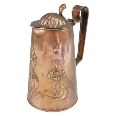 Lot 845 - A Joseph Sankey and Sons Art Nouveau copper...