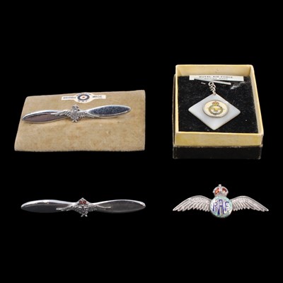 Lot 146 - Four RAF sweetheart brooches