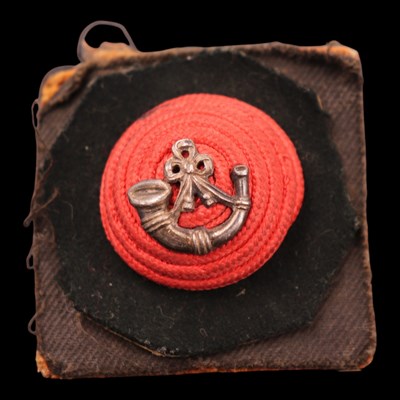 Lot 75 - A British Army Light Infantry officer's boss...