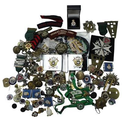 Lot 524 - Sundry British military and other cap and...