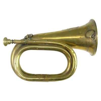 Lot 181 - An Imperial German military brass bugle